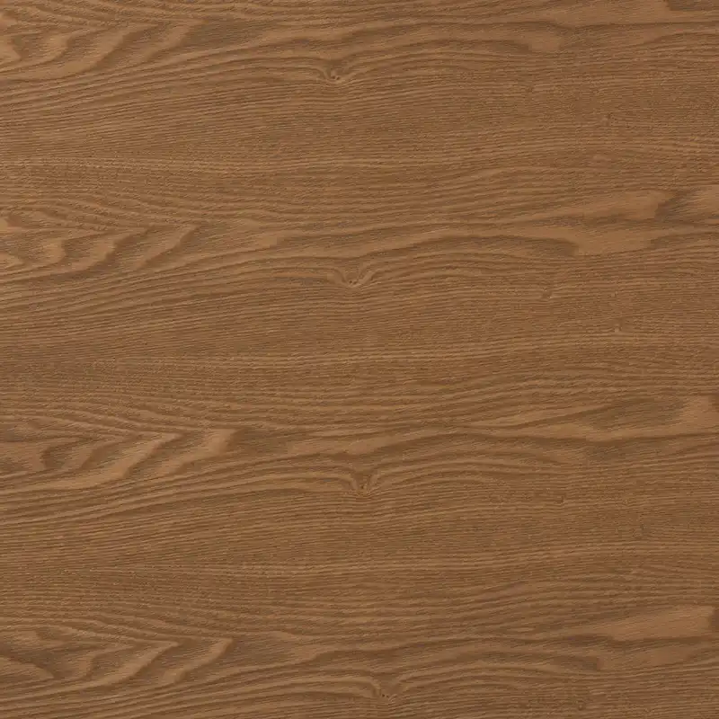 Oak Brown Round Dining Table - Mid-Century Style - Seats 4