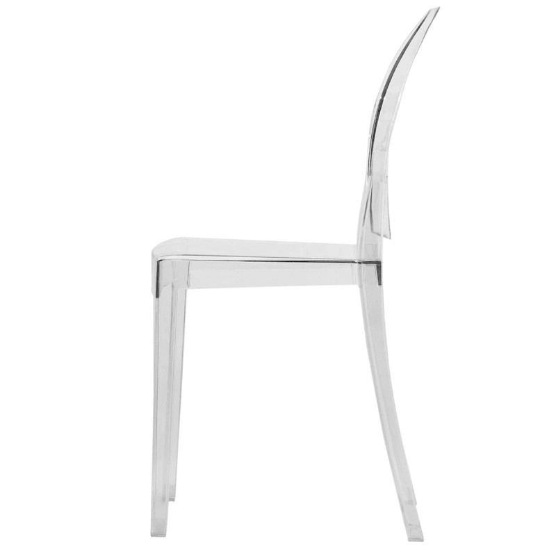 Acrylic Dining Chair Modern Transparent Stackable Side Chair No Assembly