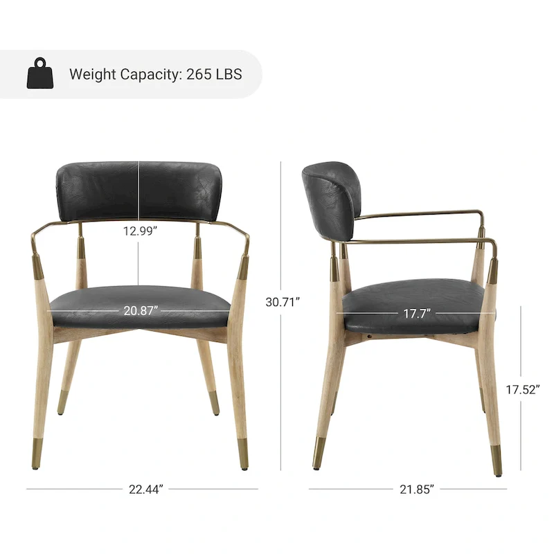 Mid-Century Solid Wood Accent Dining Chair