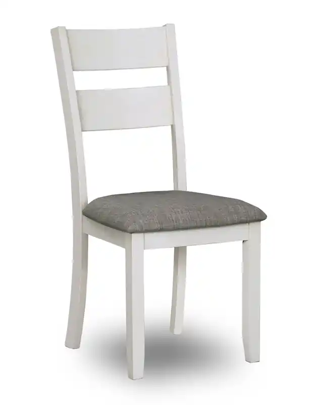 Echo Dining Chair with Linen-Look Fabric, Wood, Ladder-Back