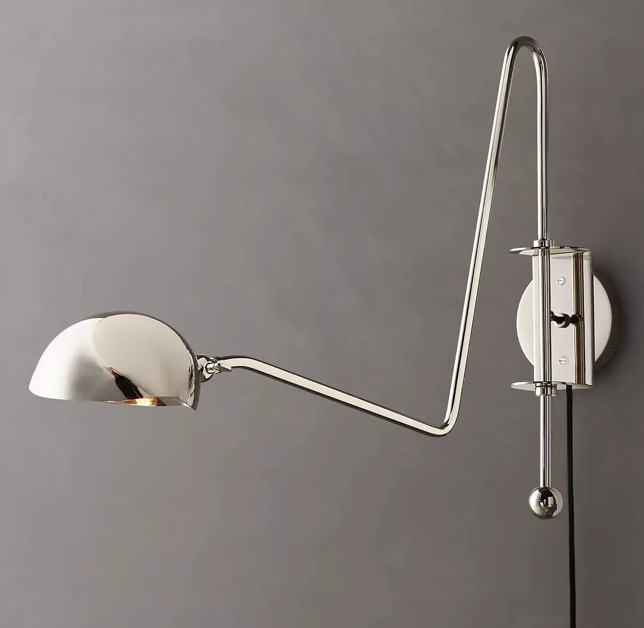 1-Light Copper Shade Swing Arm Wall Light