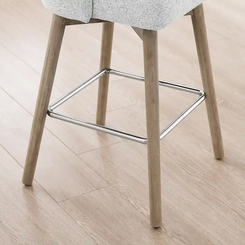 Art Leon Set of 2 Upholstered Counter Height Swivel Barstool