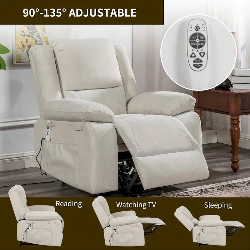 Electric Massage Power Recliner Chair, Multi-function Lifting, Timing