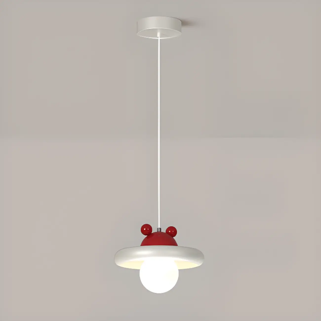Modern Milk White Geometric Metal Pendant Light