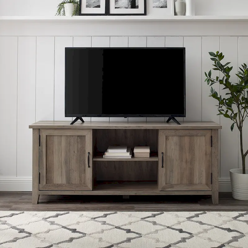 58-inch Groove Door TV Console