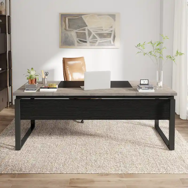 63 Modern Executive Computer Desk, 5FT Home Office Desk (Only Desk)