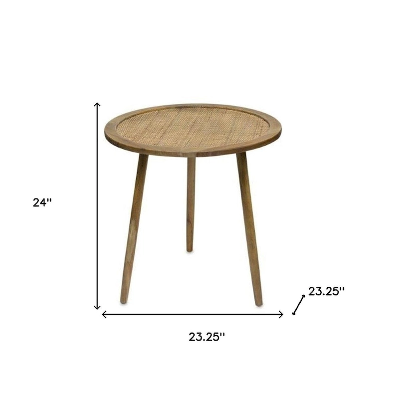 HomeRoots Set of Three 24 Brown Round End Tables - 23.25' X '24' X '23.25