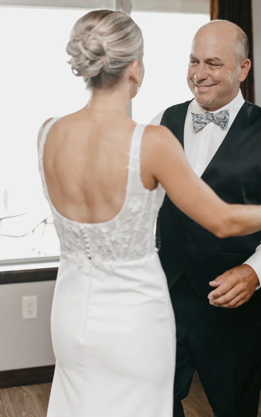 Simple White Sheath Modern Upper Body Applique Sweep Train Wedding Dresses