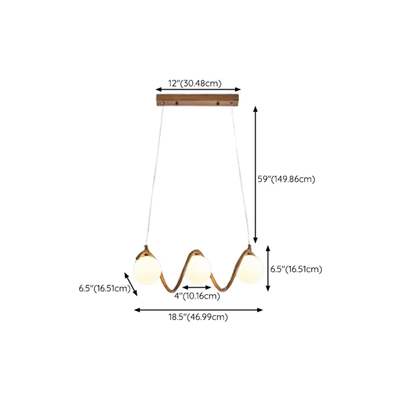 Modern Adjustable Wave Kitchen Island Pendant Light