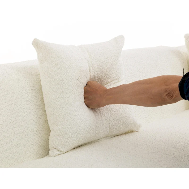 Boucle Modular Sleeper Sectional Sofa with Free Combination