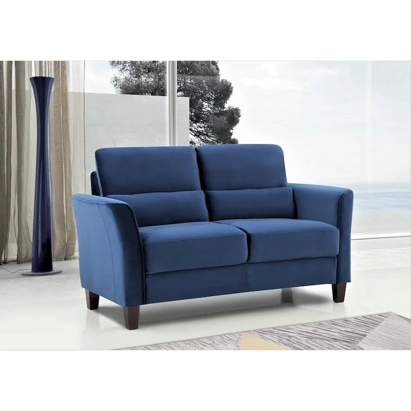 Chole Velvet Loveseat with Gently Curved Arms