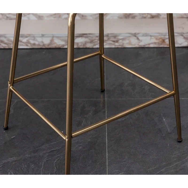 Roundhill Furniture Aufurr Modern Velvet 26.50 Counter Height Stool (Set of 2)