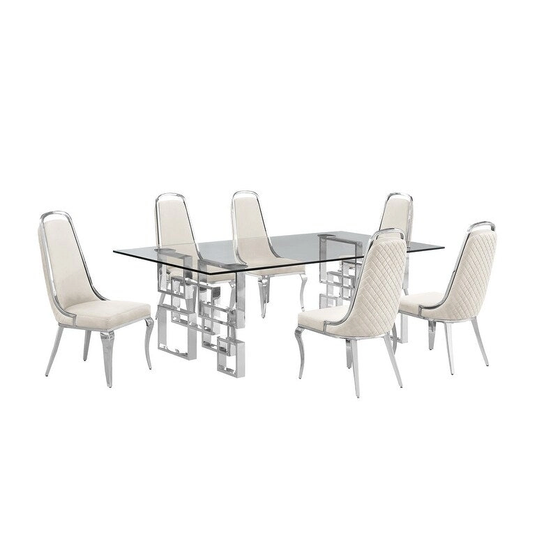 Best Quality Furniture Big Glass Table Dining Sets