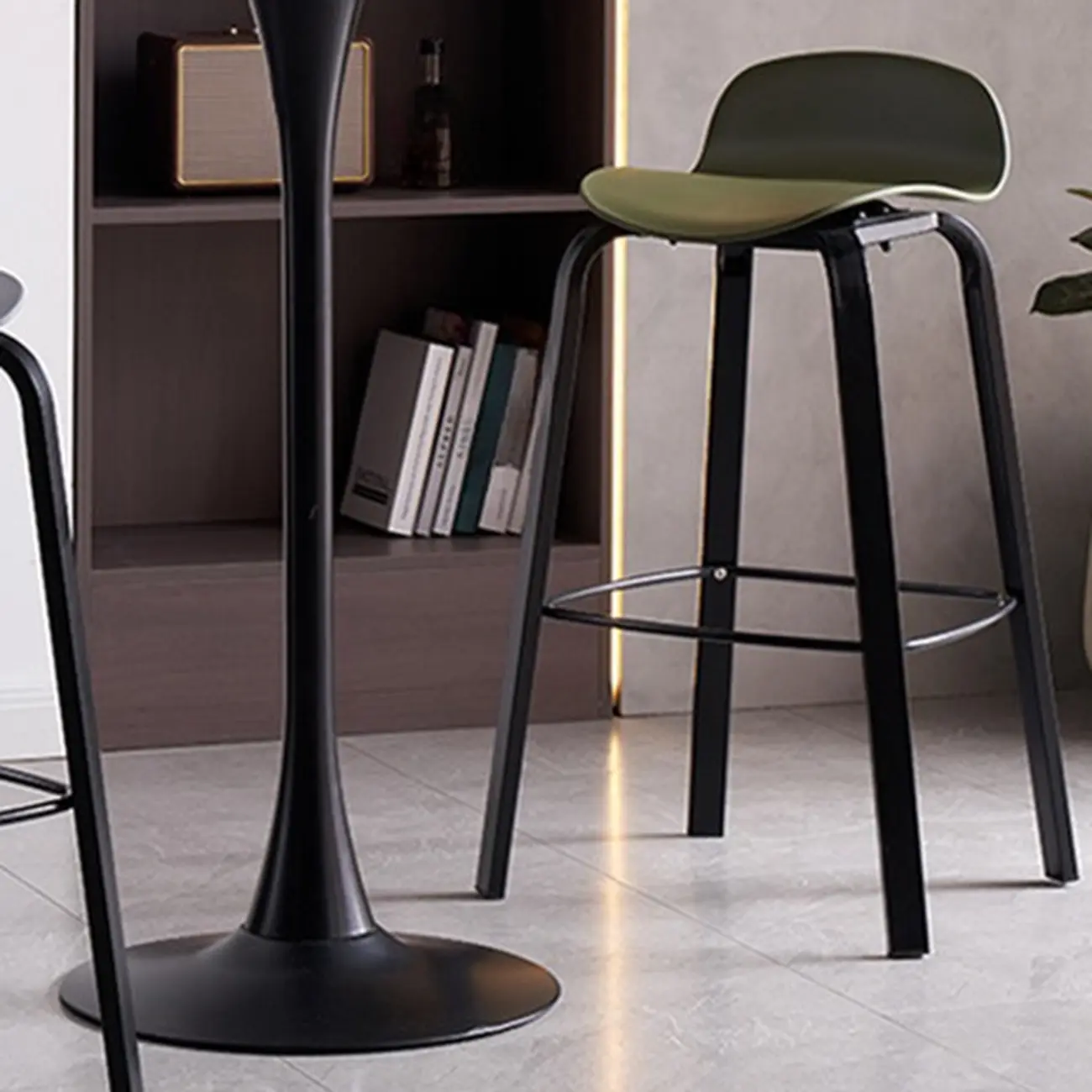 Bar Height Modern Plastic Armless Bar Stools