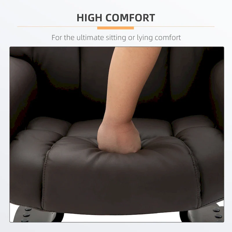 HOMCOM Massage Recliner Chair with Ottoman Footrest