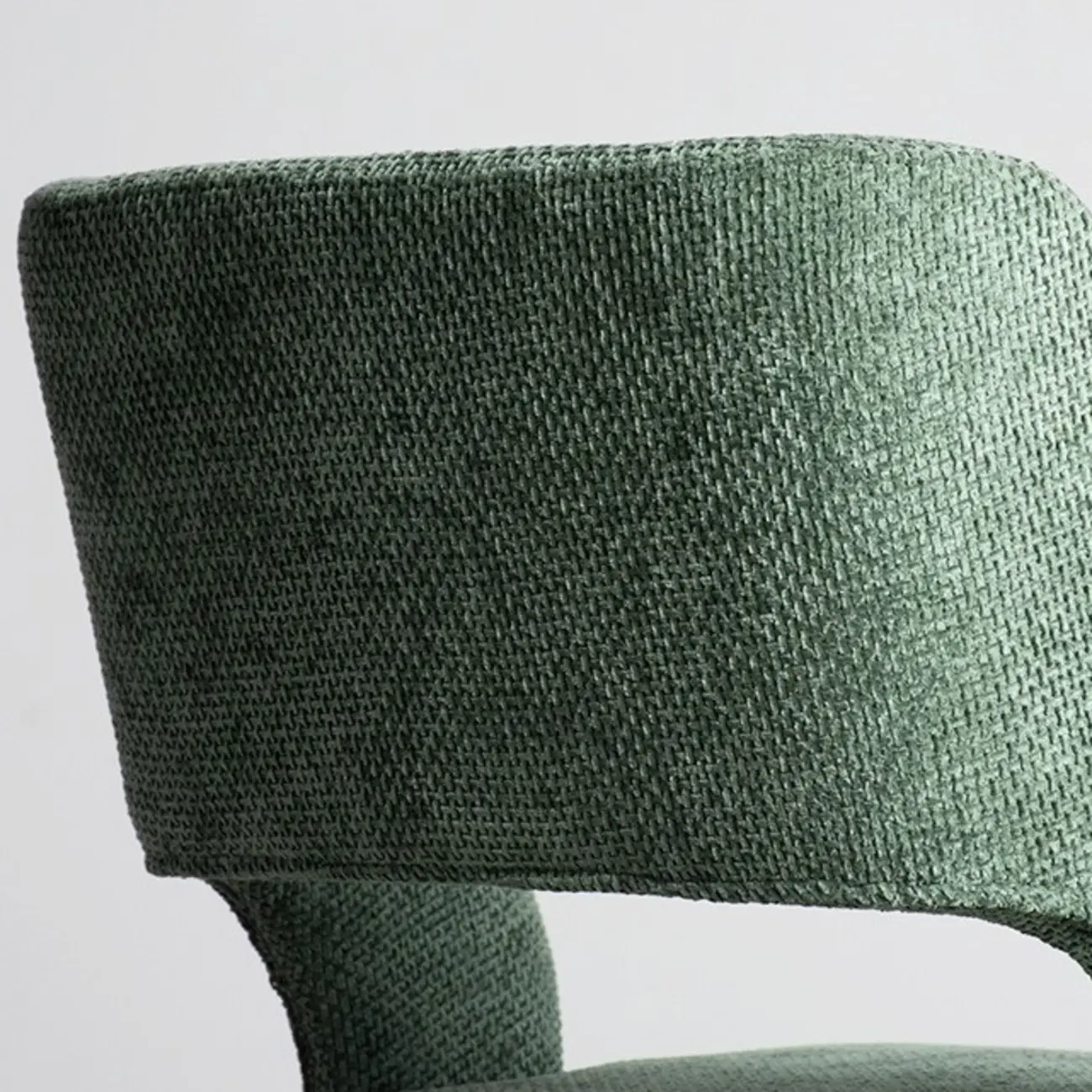 Modern Green Cotton Linen Upholstered Dining Chair