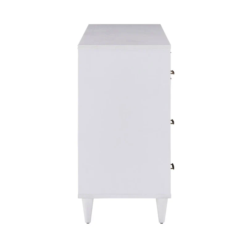 Prudence White and Natural Finish 8-Drawer Dresser by