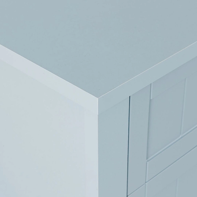 Modern Drawer Dresser with Solid Wood Frame and Retro Shell Handle