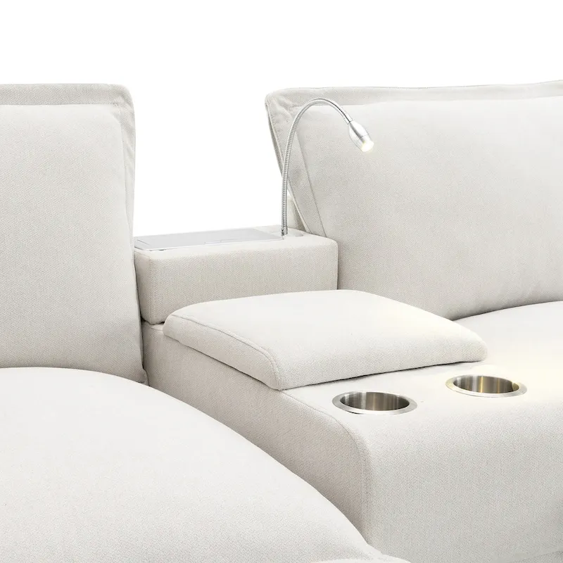 109 Chenille Modular Sectional Sofa with USB Console