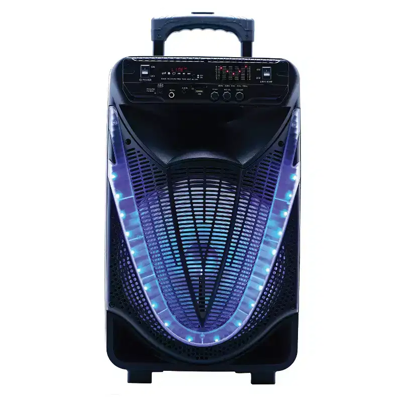 Naxa Sound Pro 12-In. Bluetooth Portable Party System with Disco Light and Microphone, NDS-1233