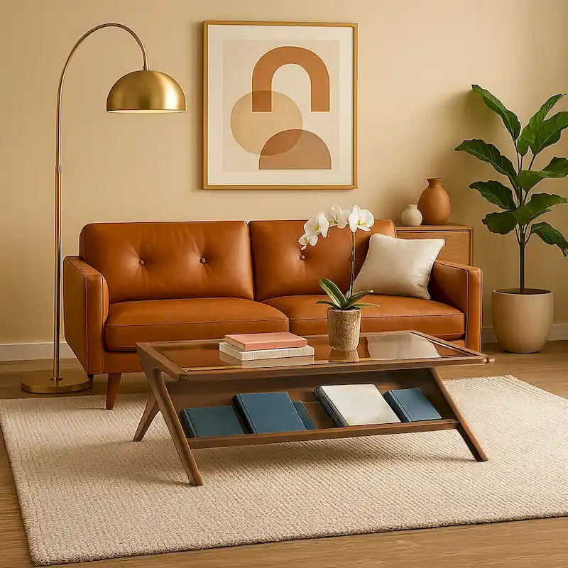 INK+IVY Rocket wood & tempered glass coffee table