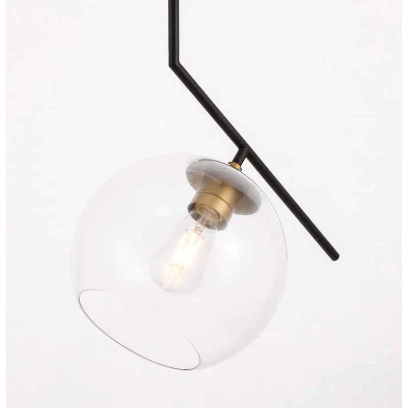 Bastina 10-Inch 1-DownLight Clear Glass Pendant