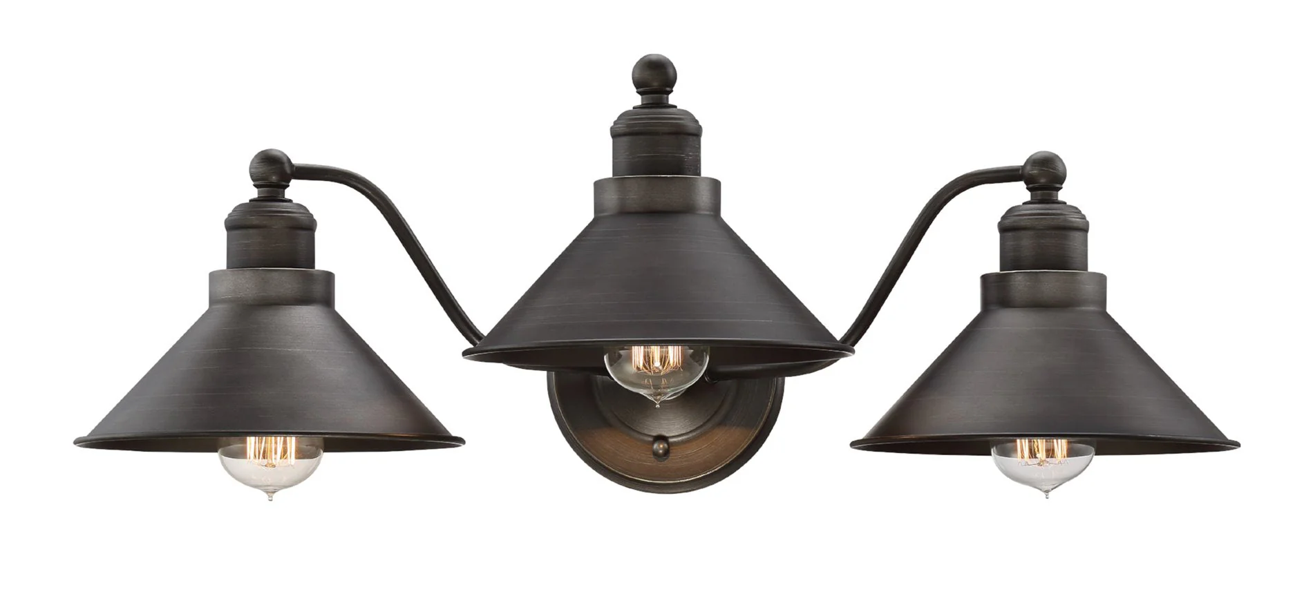 Welton 26 Modern Industrial 3-Light Vanity / Bathroom Light