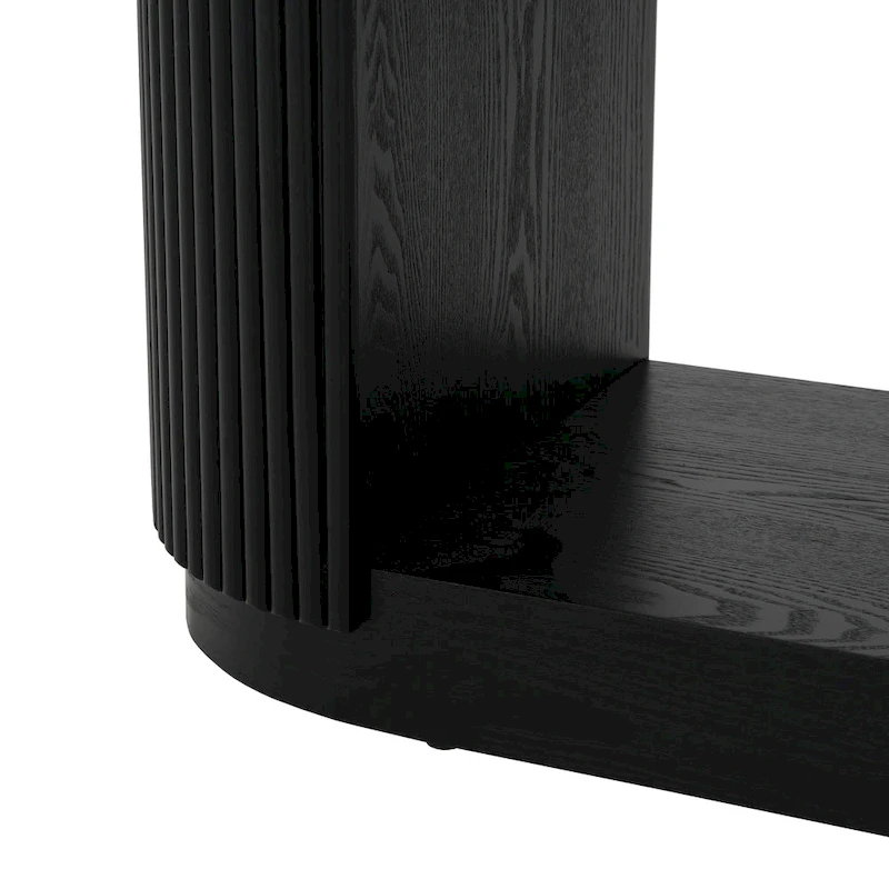 Modern Entryway Console Table - Slim Sofa Table with Open Shelf & Elegant Wood Grain, Multi-Functional Hallway Table