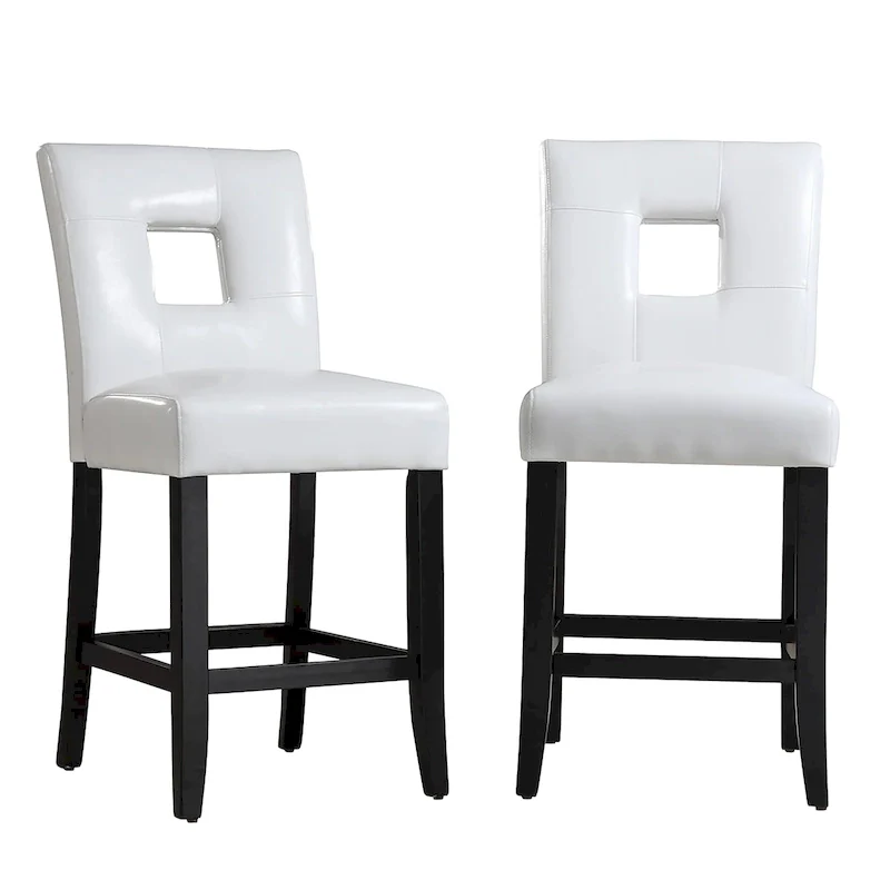 Brda Keyhole Counter Height High Back Stools (Set of 2) - Stool