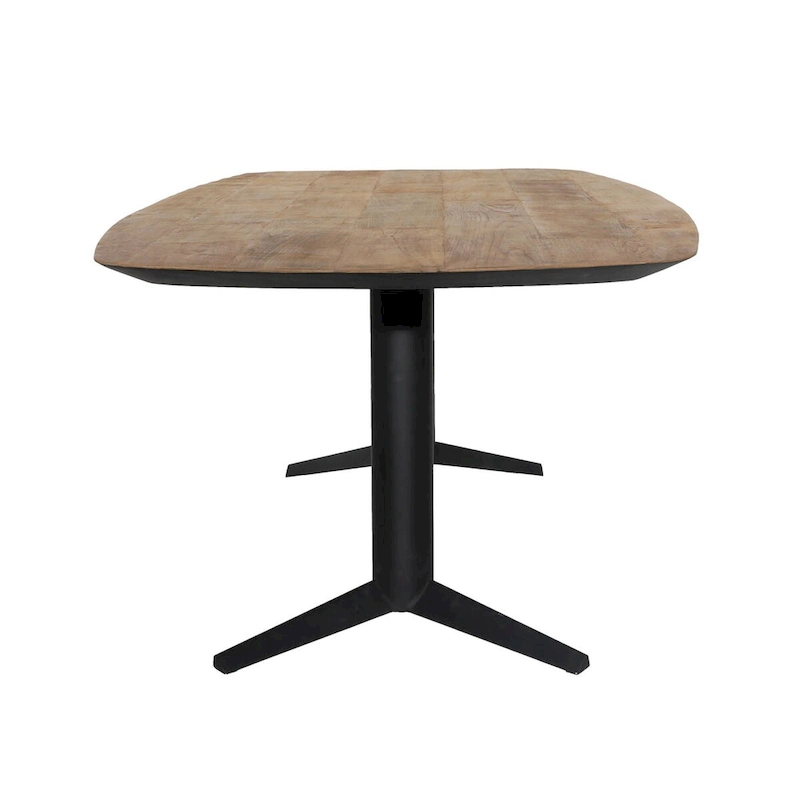 Lydia 102 Wide Teak Dining Table, Black