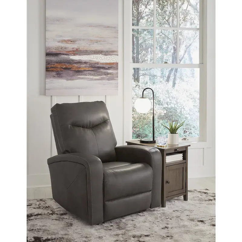 Signature Design by Ashley Ryversans Power Recliner with Adjustable Headrest