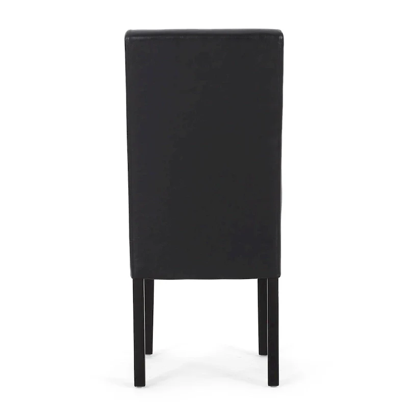 Button-Tufted Upholstered Dining Chairs, Set of 6, Mid-Century Modern Faux Leather