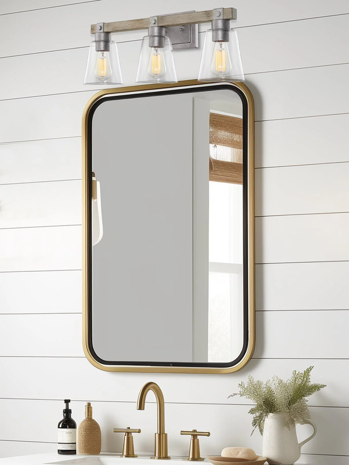 Asher 23 3-Light Farmhouse Vanity / Bathroom Light