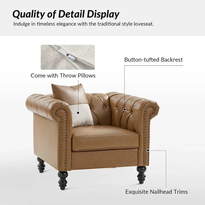 Faustina Traditional Upholstered Armchair with Solid Wood Legs by HULALA HOME