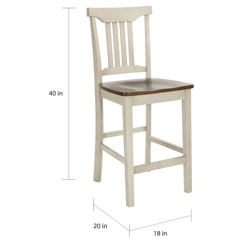 Simmons Antique White and Brown 5-piece Dining Set