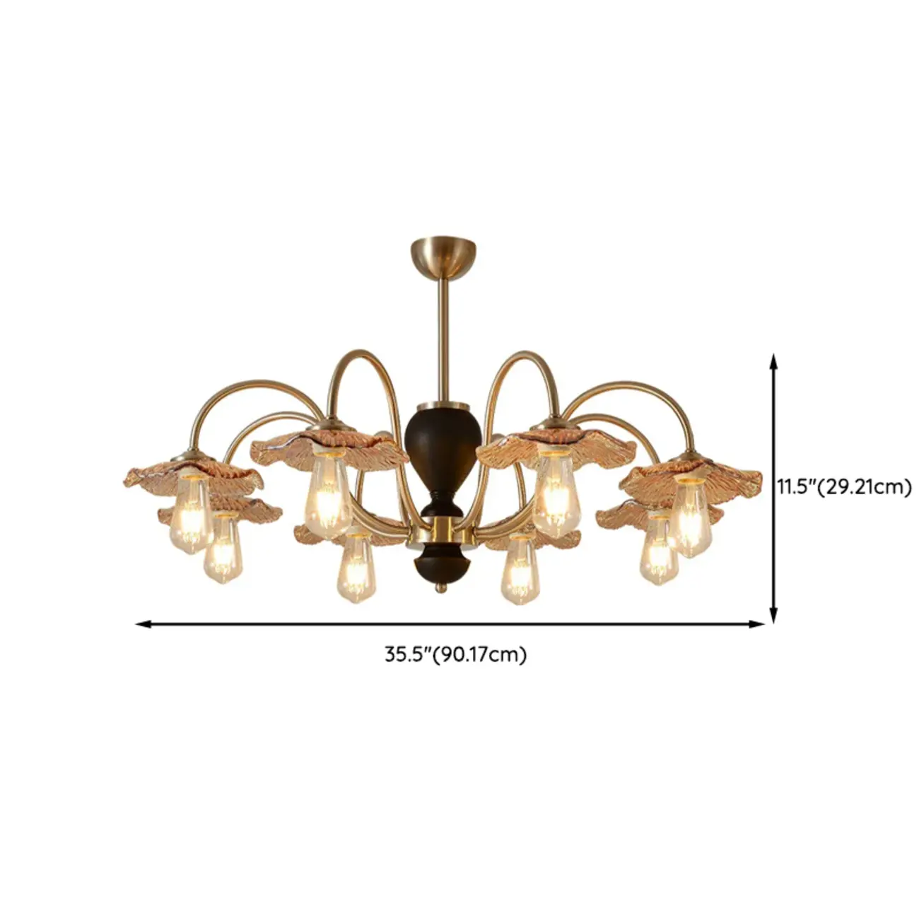 Retro Geometric 6/8 Lights Glass Chandelier in Chrome