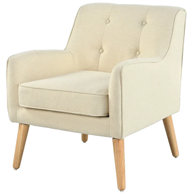 Mid-Century Modern Tufted Armchair