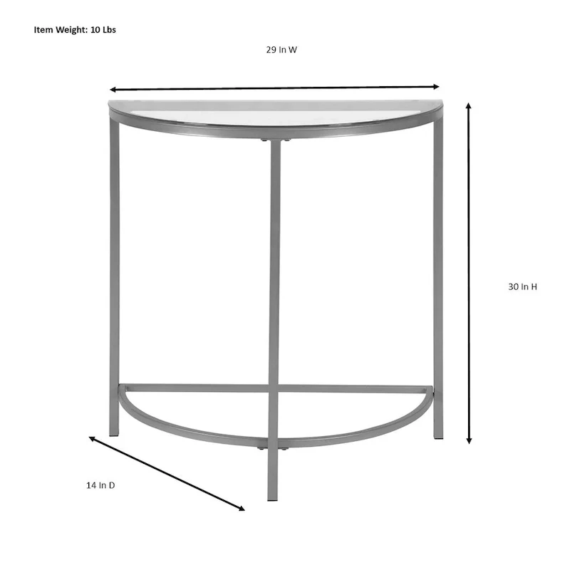 Carolina Living Fenice Demilune Console Table - Gold