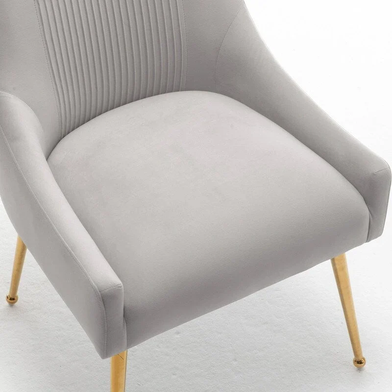 Upholstered Accent Chair Set of 2 with Rear Handle