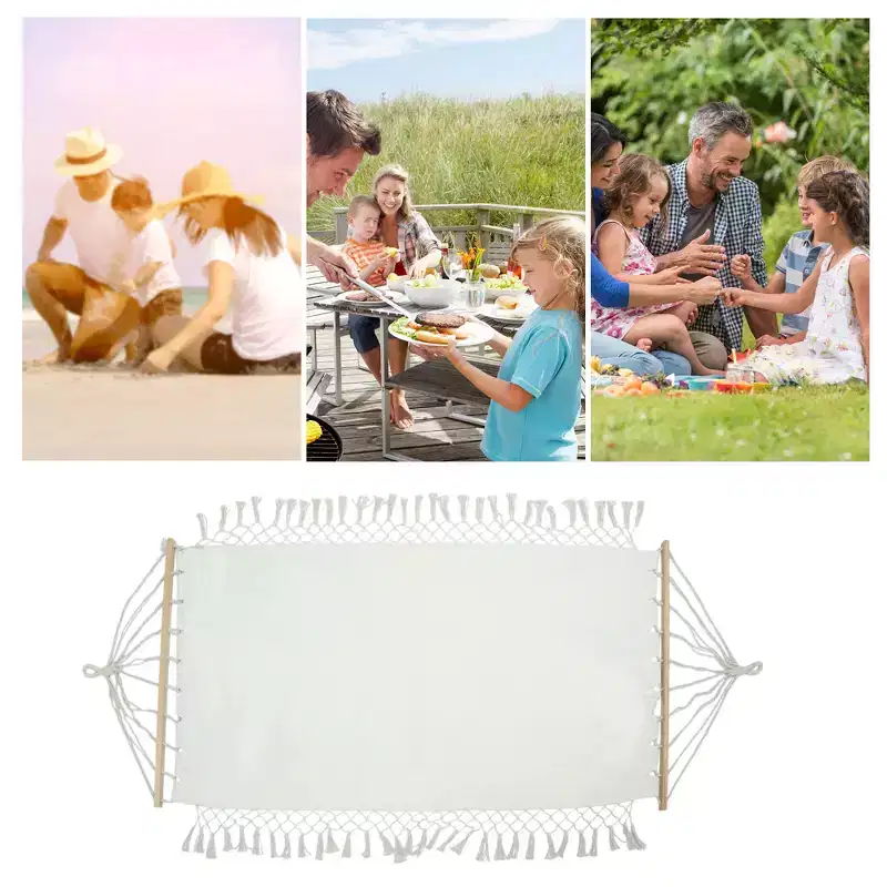 Unique Bargains Durable Hammock 78.74x39.37 White 1 Pc