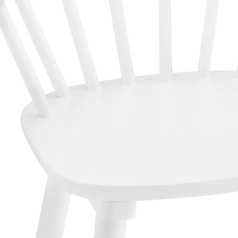 Modern Kitchen Wooden Spindle Back Armless Set of 4 Dining Chairs