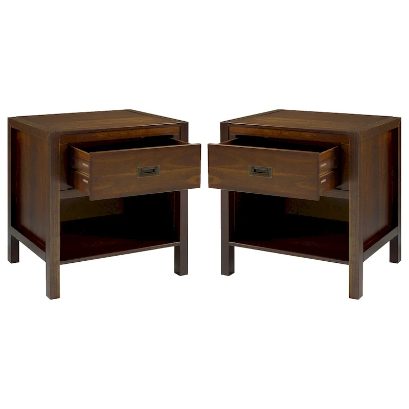 Middlebrook Solid Wood Modern 1-Drawer Nightstands, Set of 2