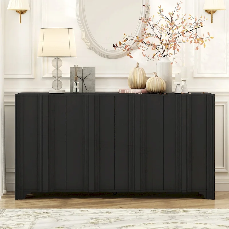 Sophisticated 4-Door Sideboard with Intricate Design