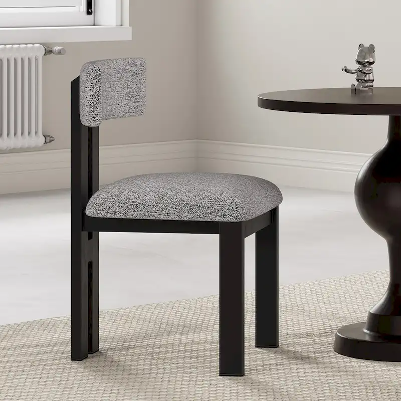 Astura Upholstered Dining Chairs, Iron Frame, Set of 2 by Christopher Knight Home