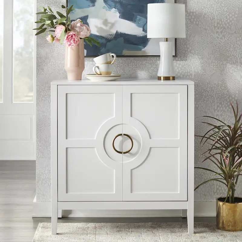 Indigo/Black/White/Magenta Pink/Jade Green Console Cabinet with Shelf