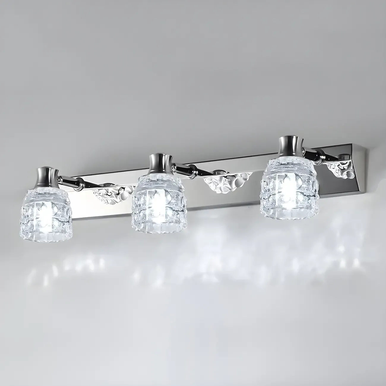 Modern Chrome Crystal Bathroom Vanity Light