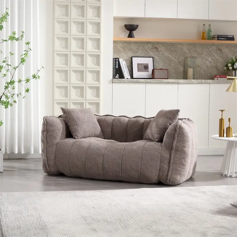 Modern Chenille Recliner Sofa with High Resilience Foam