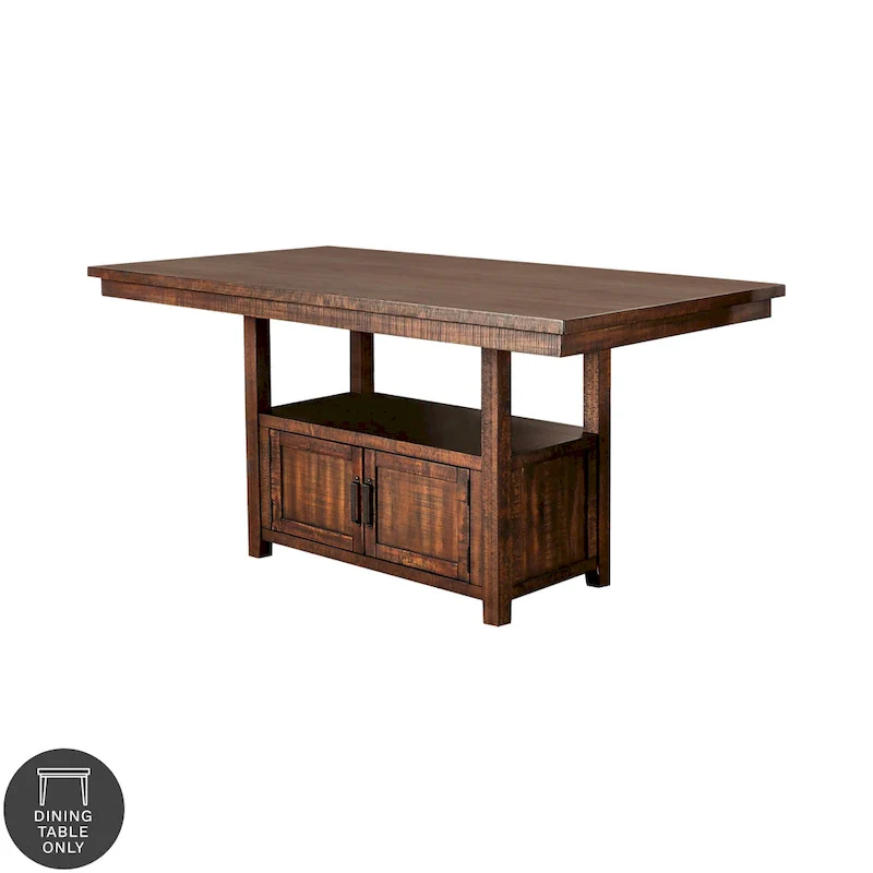 Furniture of America Rainier Rustic 75-inch Walnut Counter Height Table