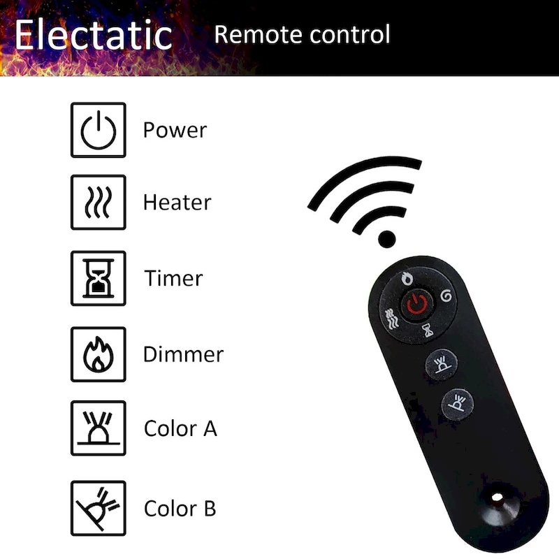Entertainment Center with Fireplace Option:2 Flame Modes1500W 68.9W