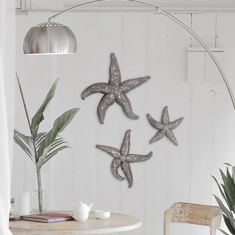 Allan Andrews Deep Pewter Coastal Starfish Wall Art (Small)